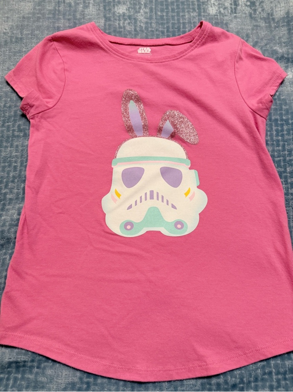 Disney Jumping Beans Pink Star Wars Bunny Stormtrooper Graphic Tee girls 8